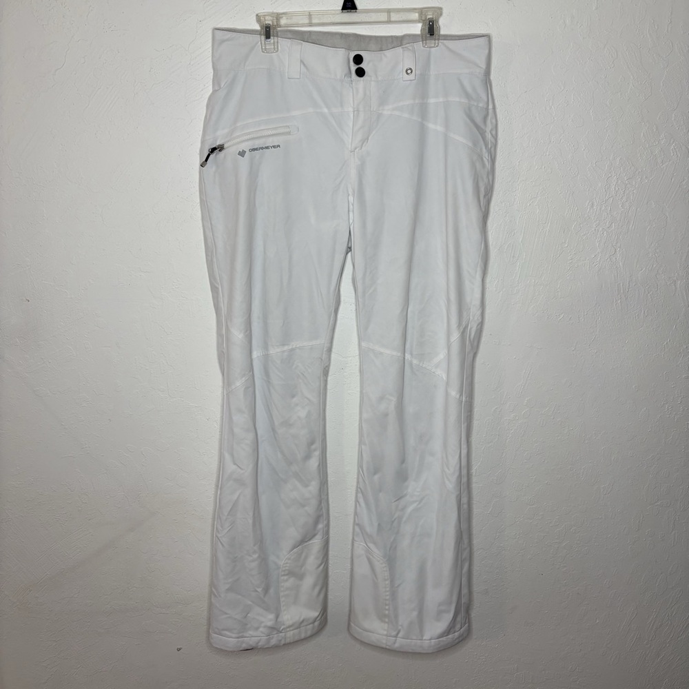 Obermeyer Malta‎ Women's Size 12 White Ski Snowboard Pants Pockets Insulated